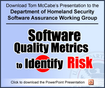 Download Tom McCabe's Presentation to the Department of Homeland Security Software Assurance Working Group